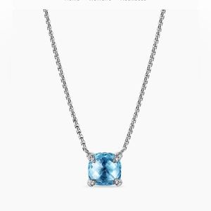 BRAND NEW David Yurman Petite Chatelaine Pendant Necklace in Blue Topaz